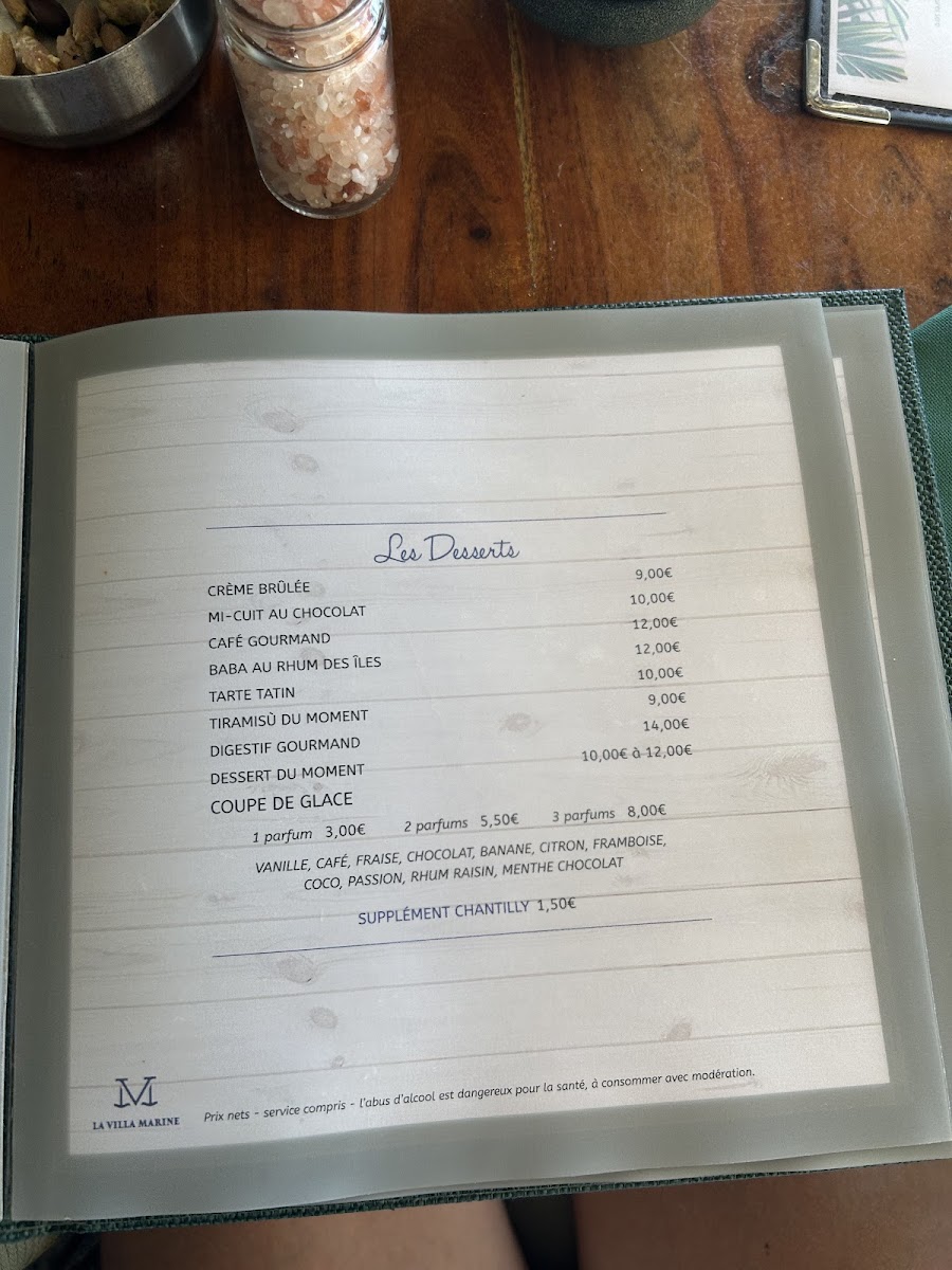 LA VILLA MARINE Menu - Image 4
