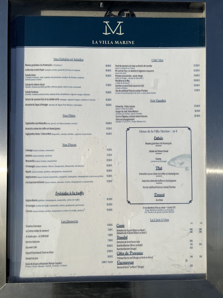 LA VILLA MARINE Menu - Image 5