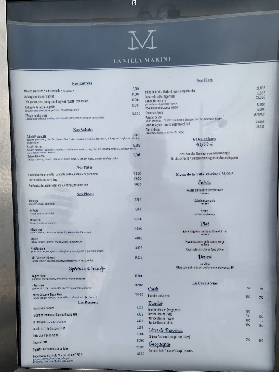 LA VILLA MARINE Menu - Image 6